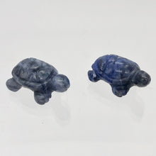 Load image into Gallery viewer, Adorable 2 Sodalite Carved Turtle Beads | 20x12.5x8mm | Blue white - PremiumBead Alternate Image 2
