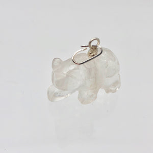 Carved Natural Quartz Bear and Sterling Silver Pendant 509252QZS - PremiumBead Alternate Image 5