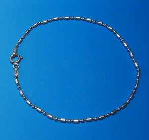 Shimmering Sterling Silver Bead Chain 8" Bracelet 10062 - PremiumBead Primary Image 1