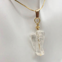 Load image into Gallery viewer, On the Wings of Angels Quartz 14K Gold Filled 1.5&quot; Long Pendant 509284QZG - PremiumBead Alternate Image 5
