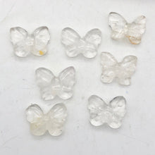 Load image into Gallery viewer, Fluttering 2 Hand Carved Quartz Butterfly Beads | 21x18x5mm | Clear - PremiumBead Alternate Image 7
