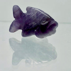 Swimming' 2 Carved Amethyst Fish Koi Carp Beads | 23x12x8mm | Purple - PremiumBead Alternate Image 8