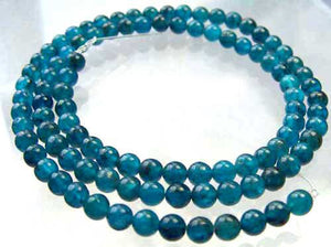 53 Beads Superb 3.5mm Round Blue Apatite Bead 8 inch Strand 9382HS - PremiumBead Alternate Image 8