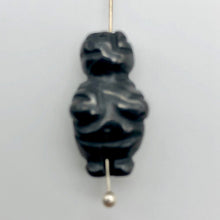 Load image into Gallery viewer, 2 Carved Hematite Goddess of Willendorf Beads | 20x9x7mm | Silver black - PremiumBead Alternate Image 3
