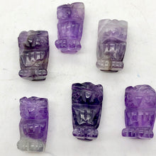 Load image into Gallery viewer, 2 Wisdom Carved Amethyst Owl Beads - PremiumBead Alternate Image 14
