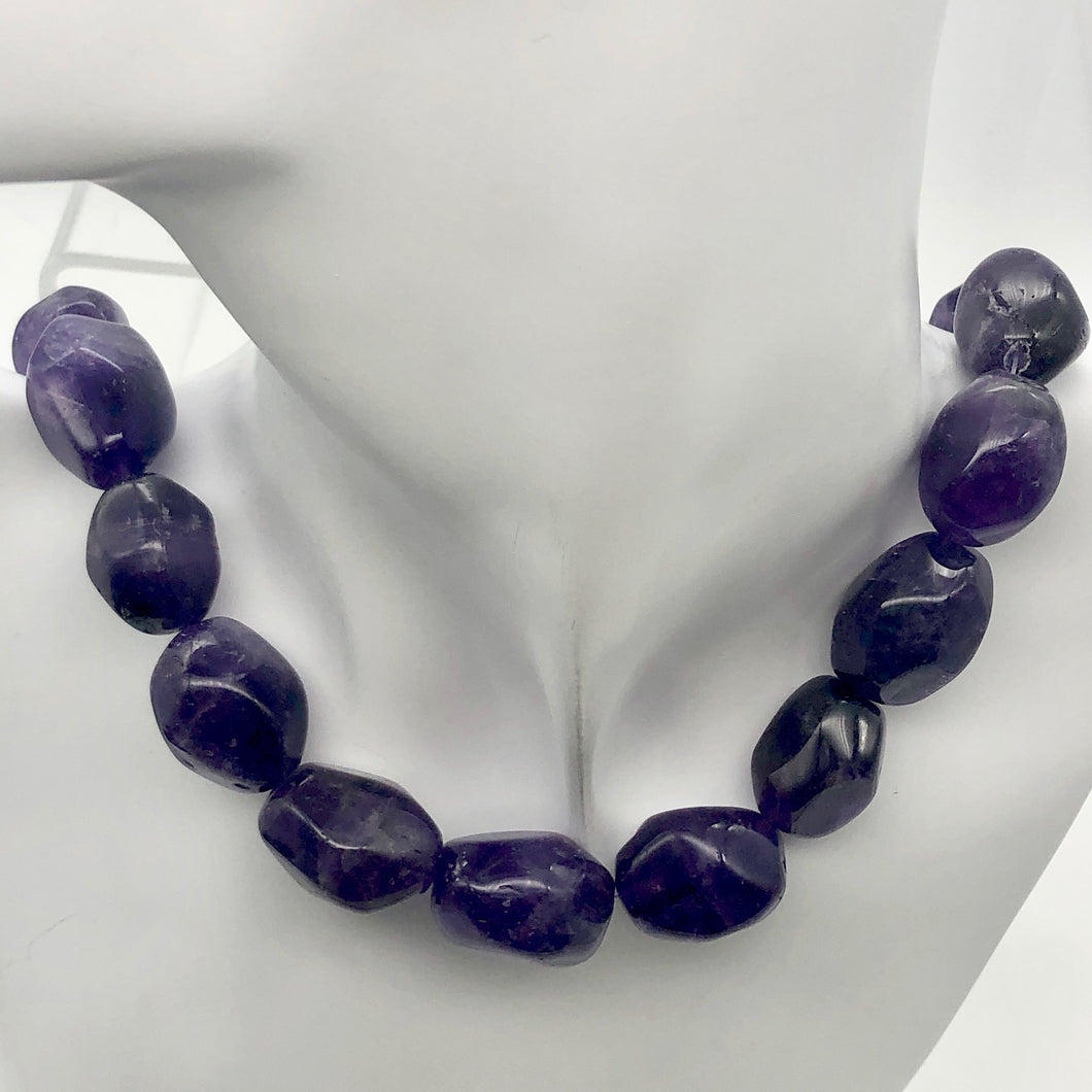 Grape Candy Amethyst Large Nugget Focal Bead Strand - PremiumBead Primary Image 1