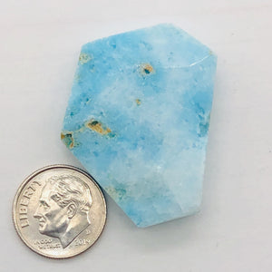 70cts Druzy Natural Hemimorphite Pendant Bead | Blue | 35x27x9mm | 1 Bead |