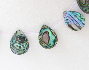 Three (3) Beads of Scenic Abalone 20x15mm Pear Pendants 4620 - PremiumBead Alternate Image 3