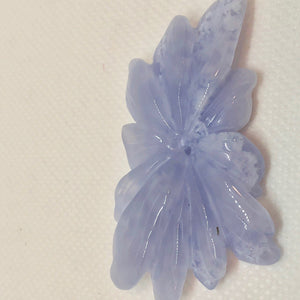 Hand Carved Blue Chalcedony Flower Bead 75cts 009850N - PremiumBead Alternate Image 6
