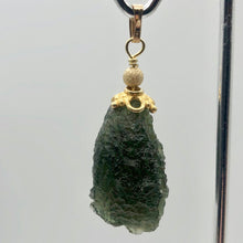 Load image into Gallery viewer, Other Worldly Green Moldavite Meteor 14KGF Pendant - PremiumBead Alternate Image 5
