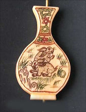 Load image into Gallery viewer, Hoppity Scrimshaw Carved Bunny Rabbit Focal Bead 10520 - PremiumBead Primary Image 1
