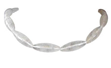 Load image into Gallery viewer, 3 Icy Quartz Long Rice 30x10mm Beads4572
