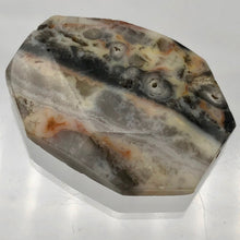 Load image into Gallery viewer, Crazy Lace Agate Scenic Carved Pendant Bead | 40x30x8mm | Gray White Orange |
