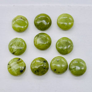 10 Premium Speckle Nephrite 10x5mm Jade Beads 10261