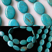 Load image into Gallery viewer, Turquoise Howlite 25x18mm Oval Bead Strand 110172 - PremiumBead Primary Image 1
