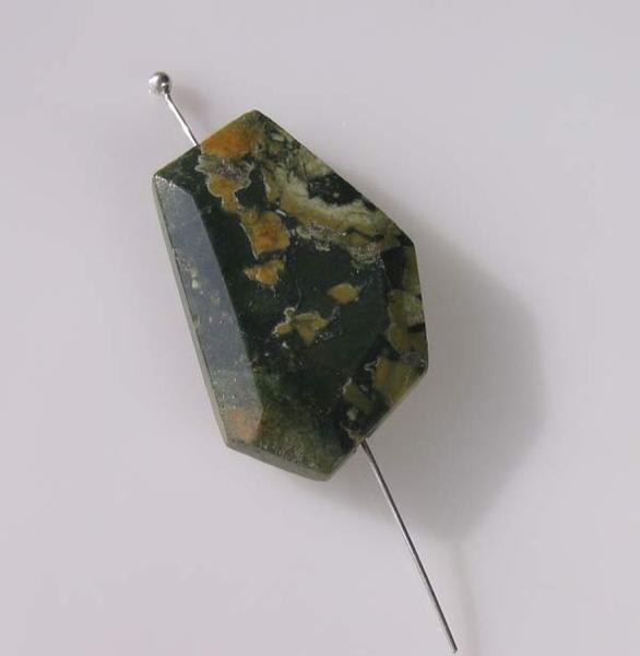 Designer Rainforest Jasper Rhyolite Pendant Bead 9655CC - PremiumBead Primary Image 1