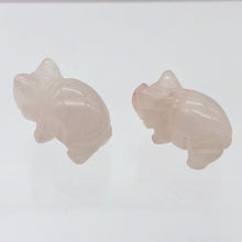 Load image into Gallery viewer, Oink 2 Carved Rose Quartz Pig Beads | 21x13x9.5mm | Pink - PremiumBead Alternate Image 4
