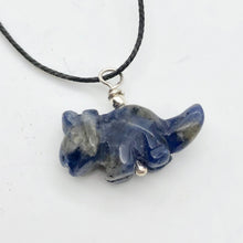 Load image into Gallery viewer, Sodalite Triceratops Dinosaur with Sterling Silver Pendant 509303SDS | 22x12x7.5mm (Triceratops), 5.5mm (Bail Opening), 7/8&quot; (Long) | Blue - PremiumBead Alternate Image 7
