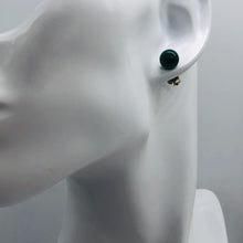 Load image into Gallery viewer, Malachite 8mm Sterling Silver Stud Ball Earrings | 8mm | Green | 1 Earrings
