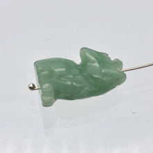 Load image into Gallery viewer, Howling New Moon 2 Carved Aventurine Wolf / Coyote Beads | 22x12x7.5mm | Green - PremiumBead Alternate Image 3
