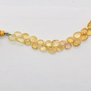 84cts Natural Imperial Topaz Faceted Bead Strand 110220