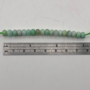 Carved 18 Natural Burmese Jade 6x4mm Roundel Beads - PremiumBead Alternate Image 3