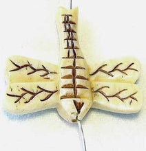 Load image into Gallery viewer, Flutter Hand Carved Dragonfly Centerpiece Etched Bead | 2 3/8" Long |
