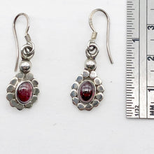 Load image into Gallery viewer, Garnet Sterling Silver Drop Earrings |1 1/4&quot; Long | Red |
