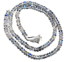 Load image into Gallery viewer, Wow Rainbow Moonstone Faceted Roundel Bead Strand107488
