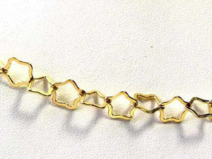 Twinkle 22K Vermeil 8mm Star Chain 6 inches 9412 - PremiumBead Primary Image 1