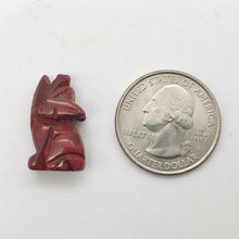 Load image into Gallery viewer, New Moon Howling Red Jasper Wolf Coyote Figurine | 21x11x8mm | Red - PremiumBead Alternate Image 3
