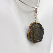 Load image into Gallery viewer, Hand Carved Tigereye Rose Flower Pendant | 1.5&quot; Long | 509290TES - PremiumBead Alternate Image 5
