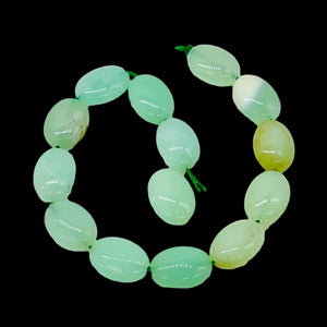 Opal, Peruvian Flat Oval | 20x15x7mm | Green | 1 Strand | 29 Beads |
