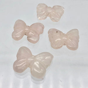 Flutter 2 Carved Rose Quartz Butterfly Beads | 21x17x5mm | Pink - PremiumBead Alternate Image 5