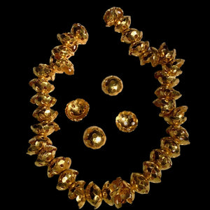 Precious 22K Vermeil Lacy Bead Cap 8" Strand 108587