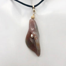 Load image into Gallery viewer, Lily! Fancy Jasper Carved Flower 14Kgf Pendant | 2&quot; Long | Purple | Flower | - PremiumBead Alternate Image 3
