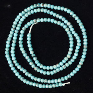 Turquoise Round Tiny Bead Strand | 2 mm | Blue | 200 Beads |