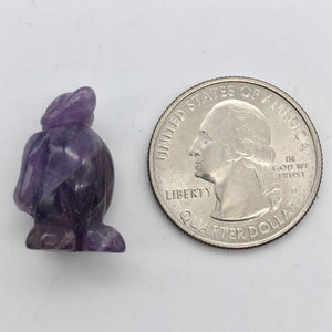 March of The Penguins 2 Carved Amethyst Beads | 21x12x11mm | Purple - PremiumBead Alternate Image 3