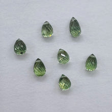 Load image into Gallery viewer, 1 Natural Moss Green Sapphire Briolette Bead (6x4.5mm to 8x7mm)9667Al

