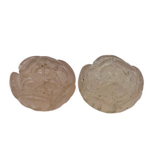 Load image into Gallery viewer, Bloomin&#39; 2 Carved Flower Pink Chalcedony Rose Double Drilled Beads 10783

