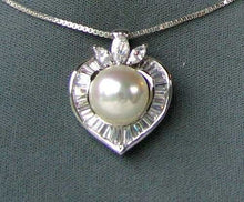 Load image into Gallery viewer, 13mm Cream Tahitian Shell Pearl W/Cubics 925 Sterling Silver Pendant 6408 - PremiumBead Primary Image 1
