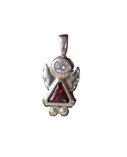 Load image into Gallery viewer, January! Crystal Kid Angel &amp; Silver Pendant 9925A
