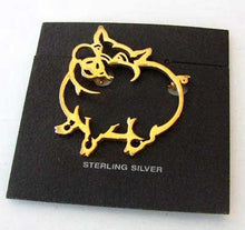 Load image into Gallery viewer, Charming! 6.5 Gram Vermeil Piggy Brooch Pin! 7681 - PremiumBead Primary Image 1
