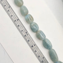Load image into Gallery viewer, Natural Aquamarine Pebble Bead 8&quot; Strand | 11 Beads | 25x15x11-15.5x13x7mm | - PremiumBead Alternate Image 4
