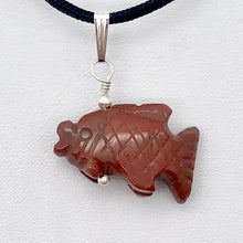 Load image into Gallery viewer, Jasper Koi Fish Pendant Necklace | Semi Precious Stone Jewelry|Silver Pendant - PremiumBead Primary Image 1
