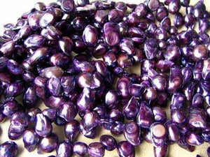 Glam Purple Pearl Blister Pendant Bead Strand 108081 - PremiumBead Alternate Image 2