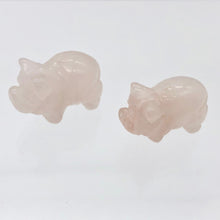 Load image into Gallery viewer, Oink 2 Carved Rose Quartz Pig Beads | 21x13x9.5mm | Pink - PremiumBead Primary Image 1
