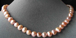 Rare 7 Natural, Untreated Peachy Pink Pebble FW Pearls 004465 - PremiumBead Alternate Image 3