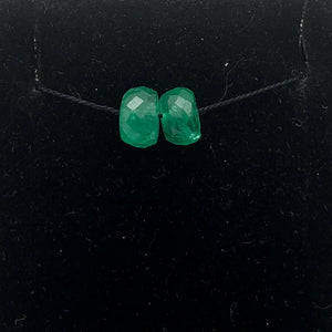 2 Natural Emerald 5x3mm to 6x4.25mm Faceted Roundel Beads 10715D - PremiumBead Alternate Image 8
