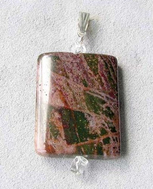 Sacred Geometry Red Devil Jasper & Quartz Pendant 7119J - PremiumBead Primary Image 1